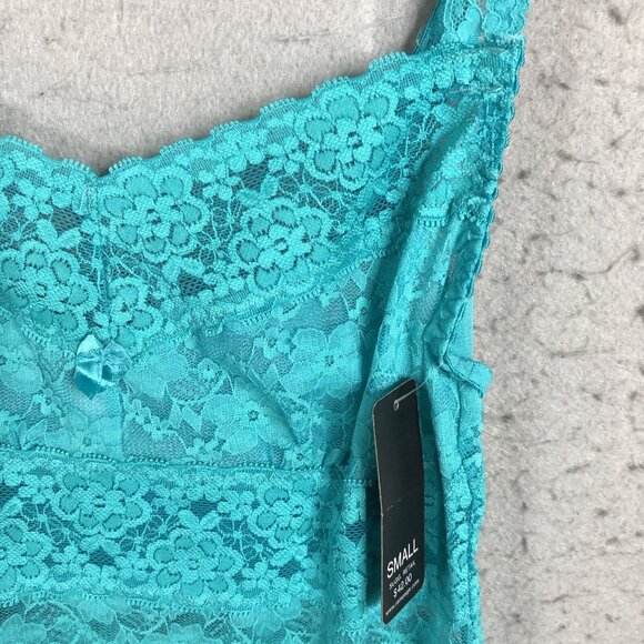 Vintage Rampage Slip Dress  Women S Babydoll Teal Green Lace Y2K 90s Sheer  NEW - Picture 13 of 16